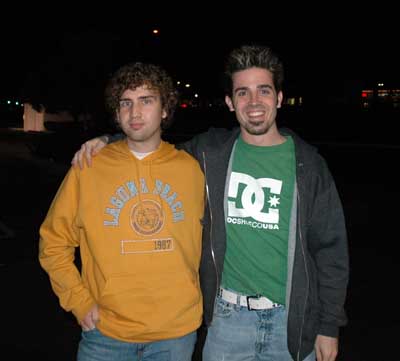 Chad and Dan, arm in arm.
