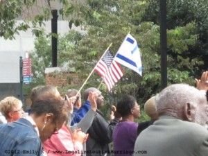 american and israel flags
